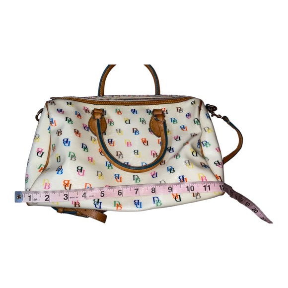 Vtg Dooney & Bourke It Bag Multicolor Satchel Convertible Strap - Picture 6 of 9